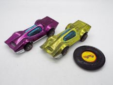 Hot Wheels - Redline - 2 x Bugeye Hong Kong made models in the rare colours of Magenta and Yellow.