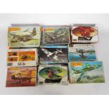 Revell, Matchbox - Nine boxed plastic model military aircraft model kits in 1:72 scale.