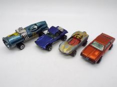 Topper - Johnny Lightning - 4 x cars including the rare Custom GTO in red, Sand Stormer,