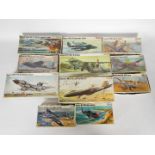 Frog - 11 boxed vintage 1:72 scale military aircraft plastic model kits by Frog.