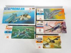 Hasegawa, Hales - Five boxed 1:72 scale plastic military aircraft model kits by Hasegawa.