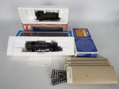 Lima, Airfix, Peco - Two boxed OO gauge steam locomotives with carded sets of Peco points.