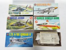 Airfix - Five boxed 1:72 scale plastic military aircraft model kits predominately in Type 5 boxes.