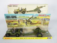 Dinky - A boxed # 615 U.S. Jeep with 105mm Howitzer.