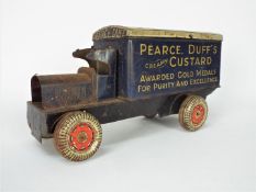 Pearce, Duff's - A very rare circa 1920s tinplate novelty van in Pearce,