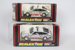 Scalextric - 2 x boxed cars, both # C.362 Rover 3500 SD1 Police cars.