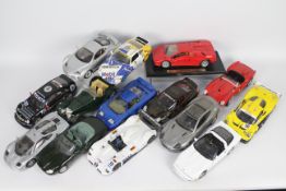 Maisto - Bburago - Chrono - 14 x unboxed cars in 1:18 scale for spares or restoration including