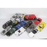 Maisto - Bburago - Chrono - 14 x unboxed cars in 1:18 scale for spares or restoration including