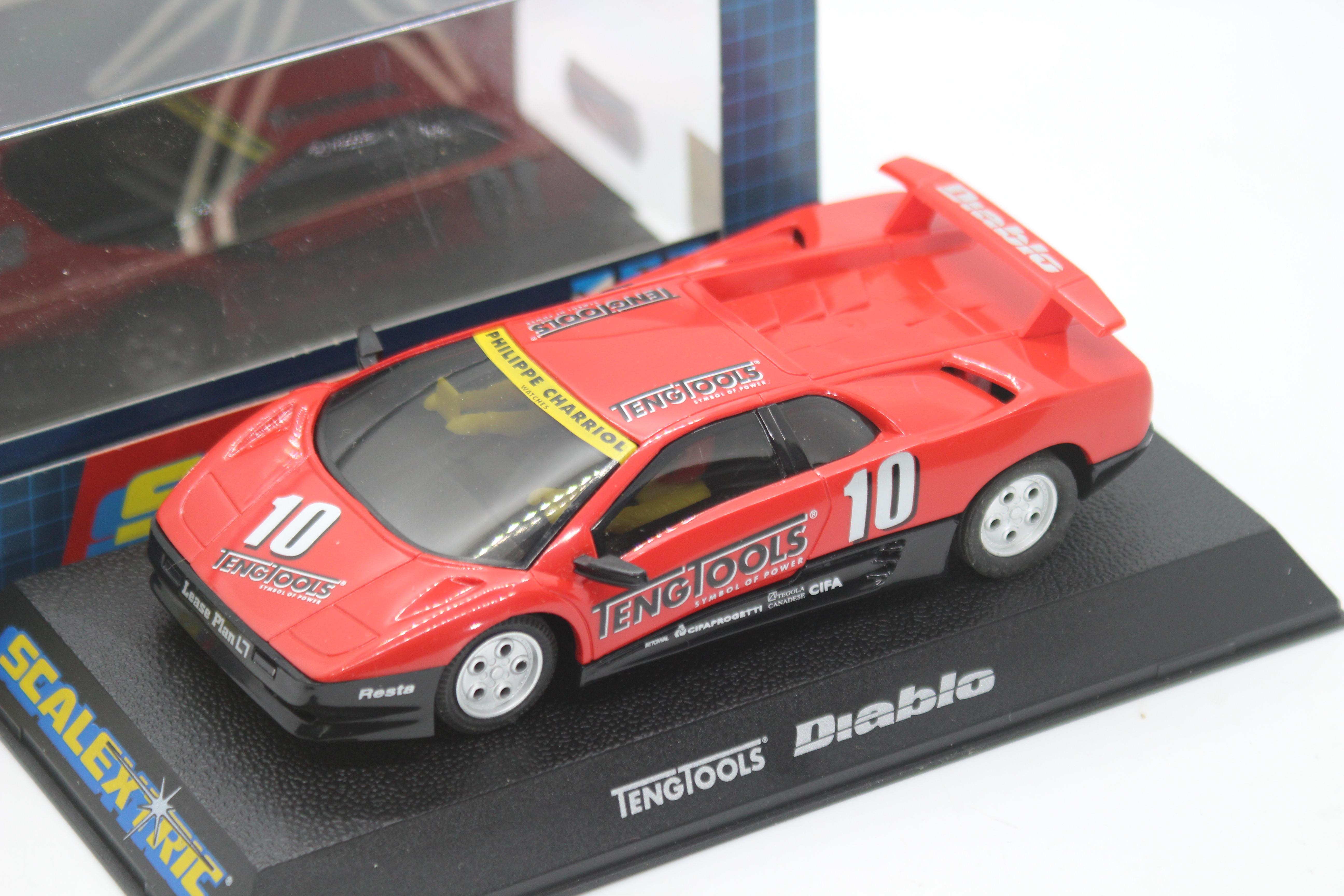 Scalextric - A boxed Lamborghini Diablo in Teng Tools racing livery with working lights # C2093. - Image 2 of 2