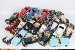 Bburago - Polistil - 19 x unboxed cars in 1:18 scale including Mercedes Benz SSK,