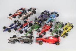 Hot Wheels - Maisto - Onyx - Minichamps - 12 x unboxed F1 and Indy cars in 1:18 scale including