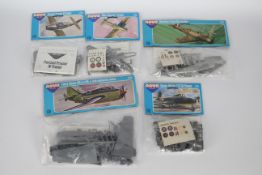 Novo - A group of five bagged Novo 1:72 scale plastic model military aircraft kits.