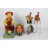 Wells Brimtoy, Linemar, Other - A small collection of vintage tinplate toys from various continents.