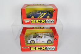 SCX - Matchbox - 2 x boxed Bugatti EB-110 models # 8386C.09, # 83210.20.
