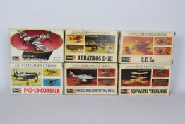 Revell - A squadron of six boxed 1:72 scale plastic model military aircraft kits by Revell.