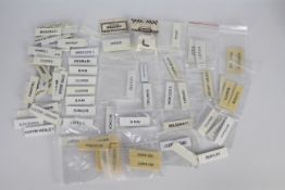 Scalextric - A collection of 80 x loose Pit Stop Paddock car name boards including Bugatti,
