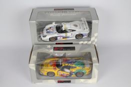 UT Models - 2 x boxed 1:18 scale Porsche 911 GT1 models # 966600, # 39721.