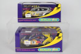 Scalextric - Two boxed Scalextric Seat Leon BTCC 1:32 scale slot cars.