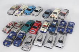 Scalextric - 21 x unboxed 1:32 scale slot cars including seven Subaru Impreza models,