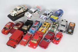 Maisto - Polistil - Bburago - 17 x unboxed models in various scales including BMW M3 GTR in 1:24