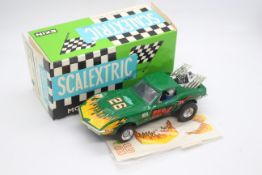 Scalextric - Exin - A boxed Spanish made Chevrolet Corvette Dragster in green # 4050.