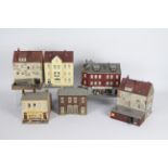 Pola - Vollmer - 6 x OO/HO scale railway layout buildings including shops and houses.