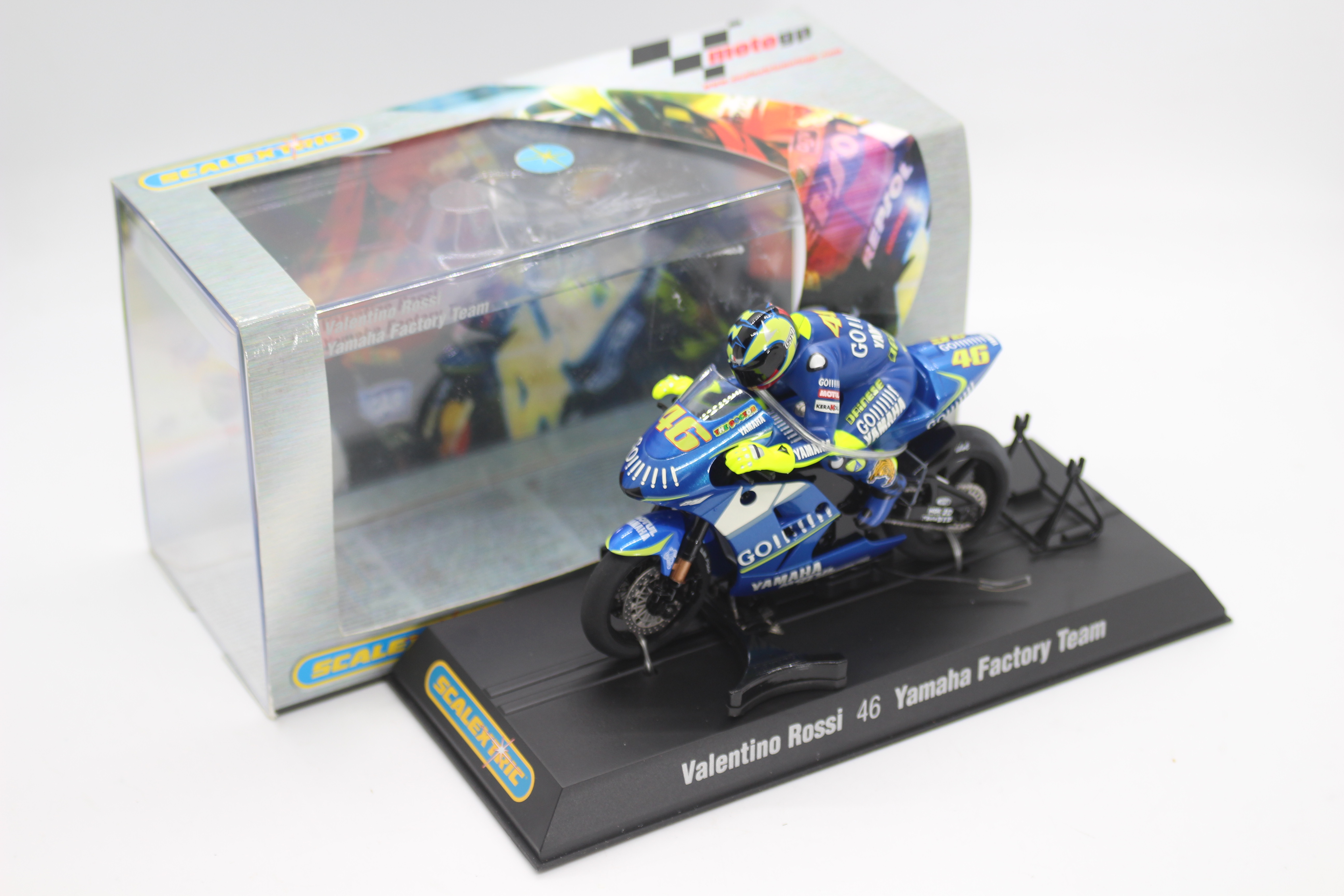 Scalextric - A boxed 2004 Moto GP Yamaha ridden by Valentino Rossi # C6020 The model appears Mint