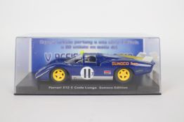 Fly - A limited edition Banyoles Slot Car Club Ferrari 512S Coda Lunga Sunoco Edition.