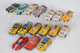 Scalextric - 16 x unboxed vintage Ford slot cars including ten Escort XR3i models, a MkI Escort,