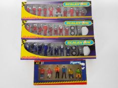 Scalextric - SCX - 4 x boxed sets of trackside figures, # 88320 Grandstand Figures,