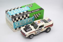 Scalextric - Exin - A boxed Spanish made Ford Mustang Dragster in white # 4049.