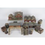 Kibri - Wills - A collection of 14 x OO/HO scale railway buildings including a Railway Station,