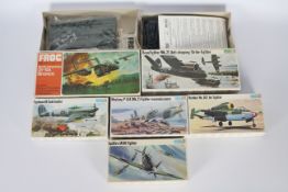Frog - Six boxed vintage 1:72 scale plastic military aircraft model kits by Frog.