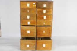 Ratio - Nu-Cast - Cooper Craft - A home made model makers 12 drawer wooden cabinet containing a