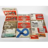 Monogram, Strombecker - Nine boxed accessory and trackside building kits.