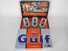 Fly - A boxed Fly Limited Edition Team Gulf 24 Hour Le Mans 1970 three 1:32 slot car set from the
