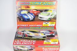 Scalextric - 2 x boxed Micro Scalextric sets in 1:64 scale, # G1051, # G1048,