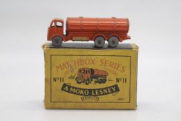 Matchbox - Moko - Lesney - A boxed ERF Esso Fuel Tanker # No.11.