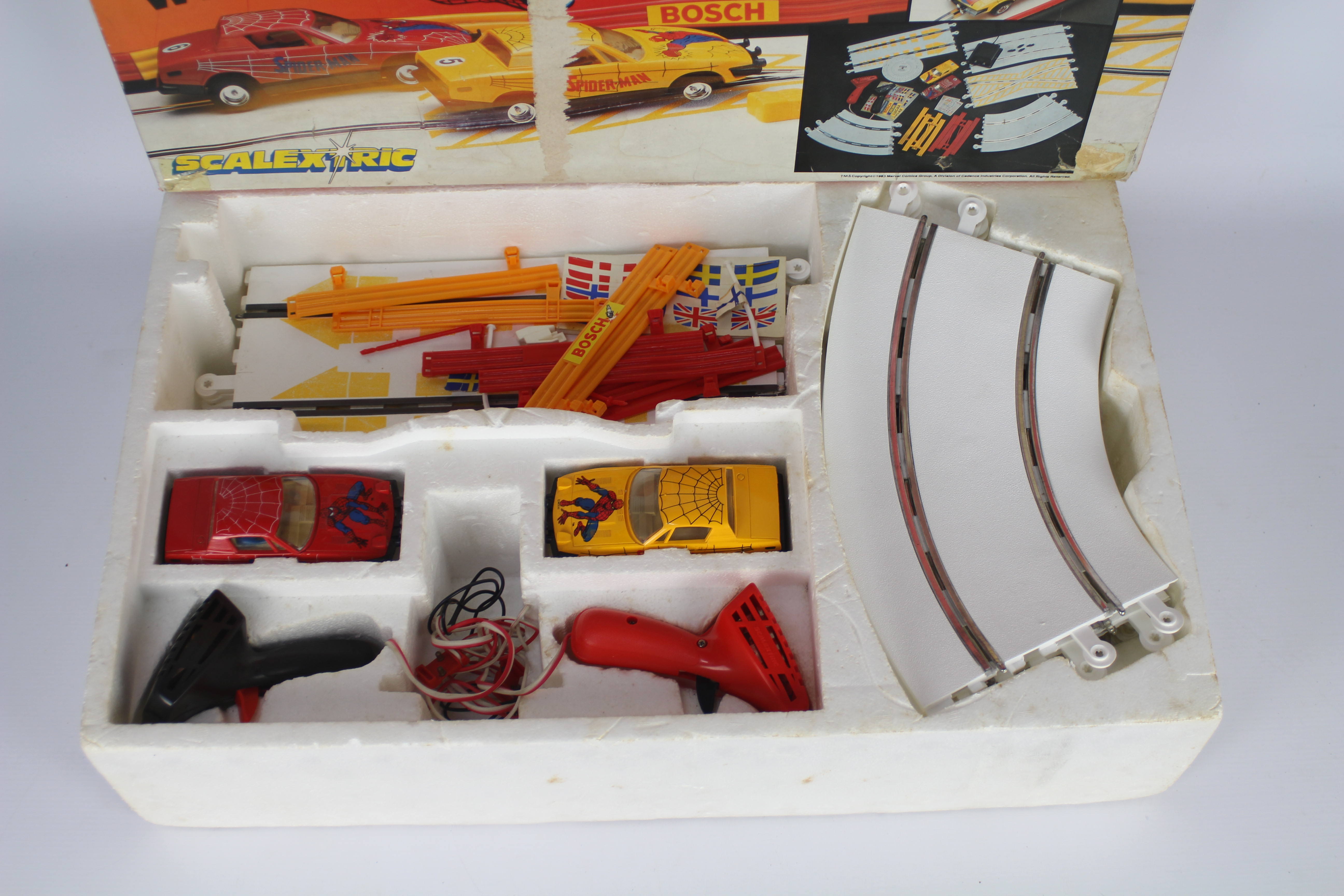 Scalextric - A rare boxed Spiderman Web Racer Set # C672. - Image 2 of 3