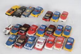 Scalextric - 22 x unboxed 1:32 scale slot cars including nineteen MG Metro models,