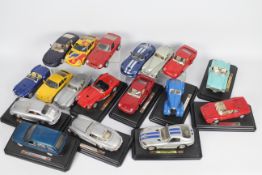 Maisto - Bburago - 18 x unboxed model cars in 1:24 and 1:25 scale including Porsche 911 Carrera,