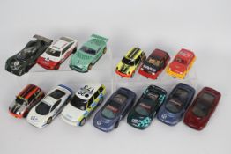 Scalextric - Carrera - 13 x unboxed slot cars including five Jaguar XJ220 models, two Mini Coopers,