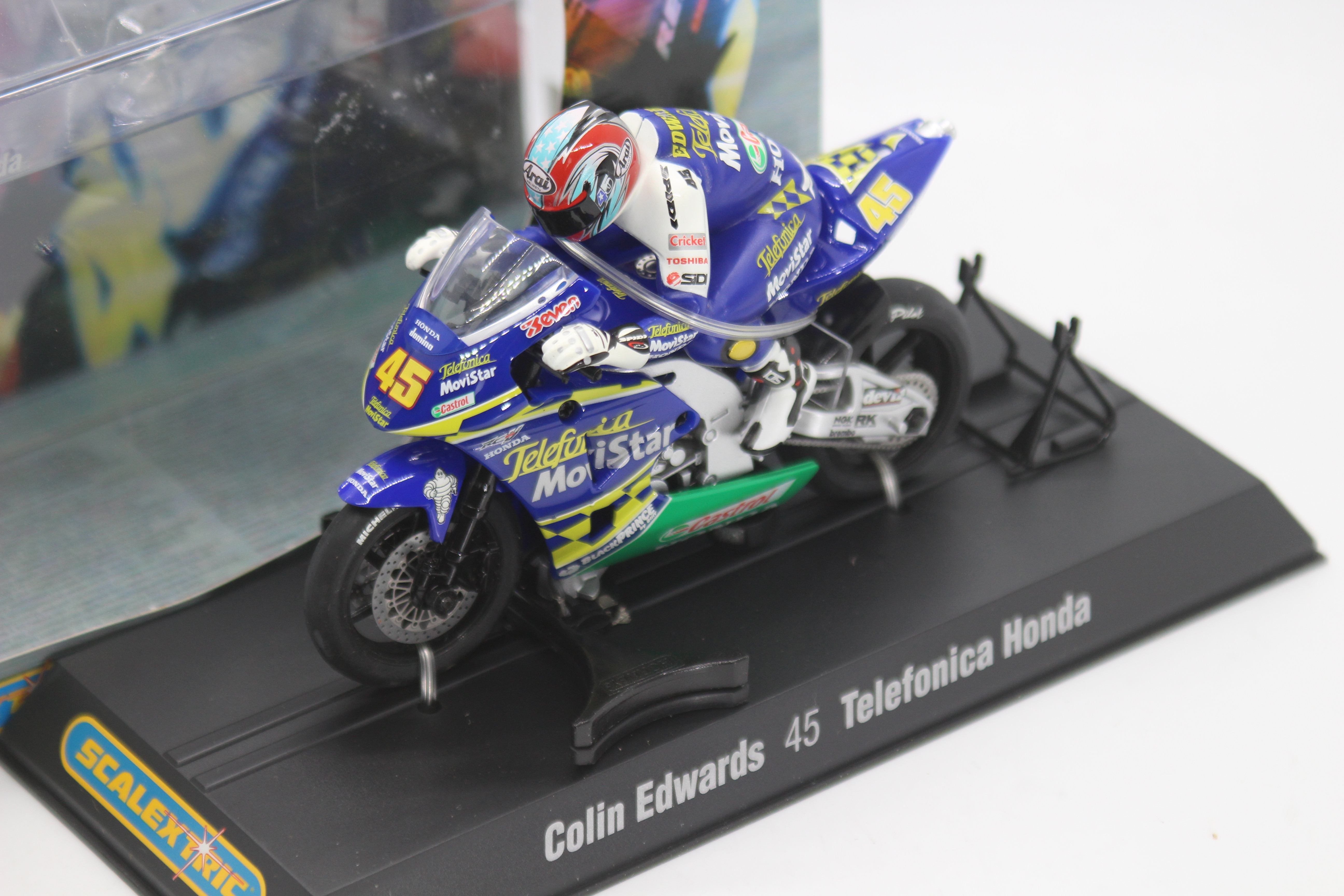 Scalextric - A boxed 2004 Moto GP Telefonica Honda ridden by Colin Edwards # C6007 The model - Image 2 of 2
