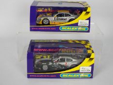 Scalextric - Two boxed Scalextric Jaguar XKRS 1:32 scale slot cars.