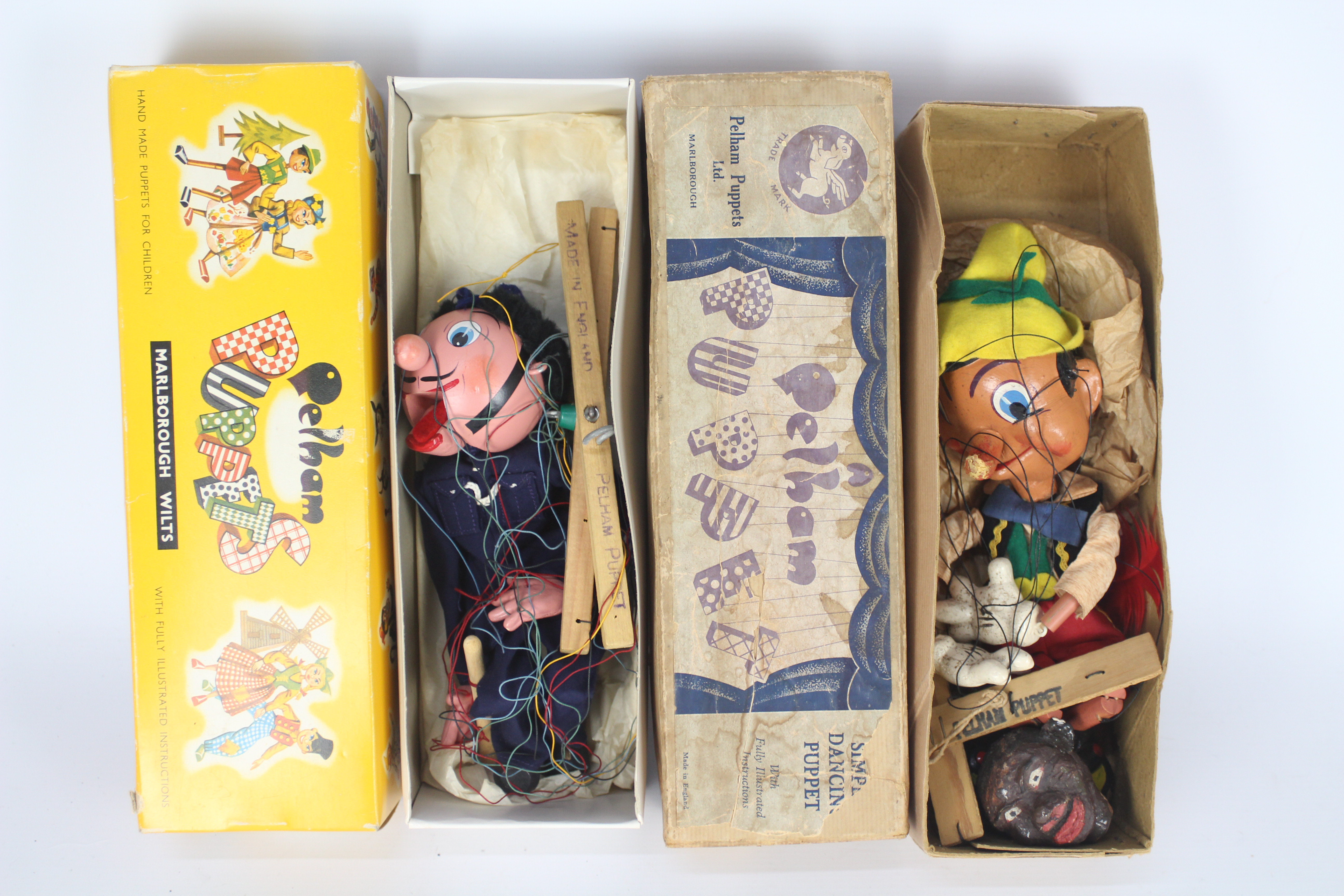 Pelham - Two boxed vintage Pelham Puppets.