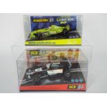 SCX - Scalextric - 2 x boxed Minardi F1 cars,