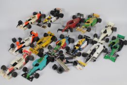 Tamiya - A collection of 13 x unboxed Formula 1 cars in 1:20 scale for spares or restoration.