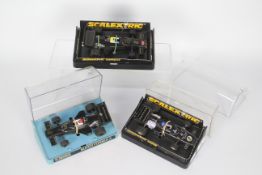 Scalextric - 3 x Boxed Lotus John Player Special cars including Lotus 77 # C126,