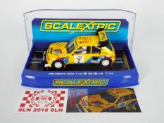 Scalextric - A boxed Scalextric Limited Edition C3641 Peugeot produced for SLN (Scalextric