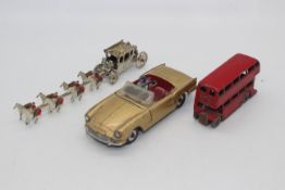 Dinky Toys, Matchbox,Benbros - An unboxed Dinky Toys #114 Spitfire with gold body,